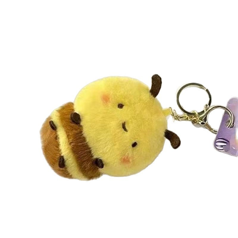 Cute Bee Plush Keychain