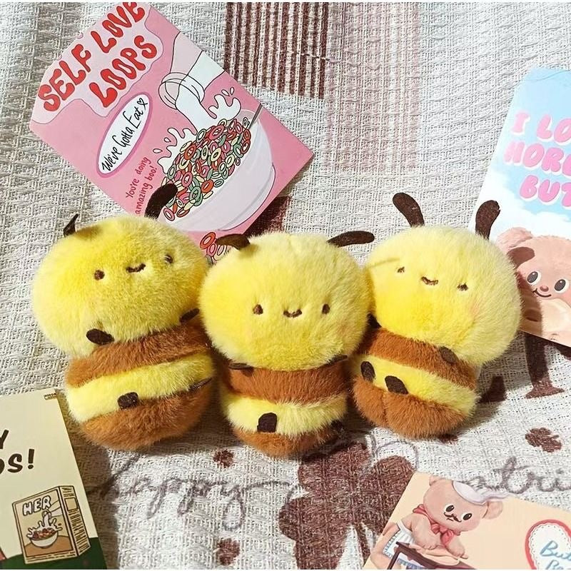 Cute Bee Plush Keychain