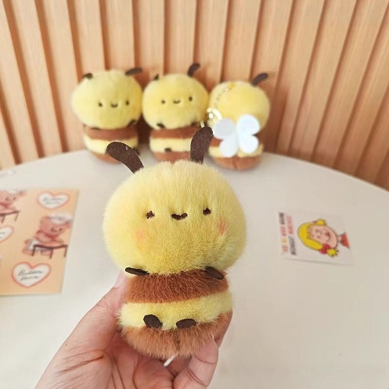 Cute Bee Plush Keychain