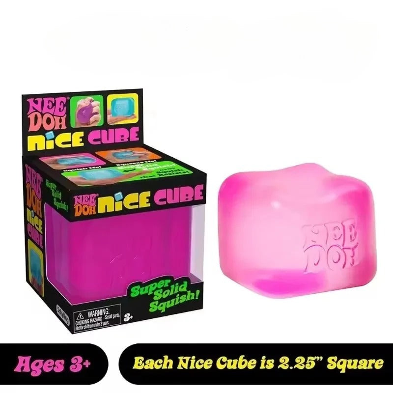 Needoh Nice Cube, Sensory Toys, Anti-Stress Blocks, Stress Relief Jigsaw, Pressure Relief, Souvenir for Kids