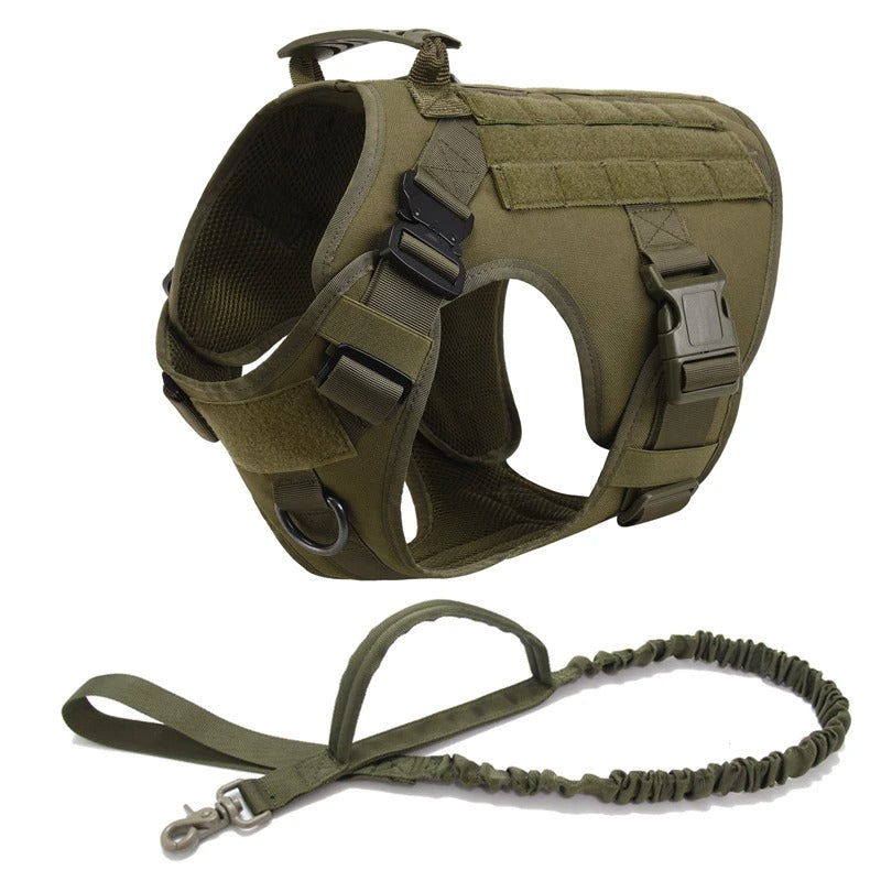 Large Dog Harness And Leash Set Pet German Shepherd Malinois Training Walking Vest Dog Harness And Collar For Medium Large Dogs