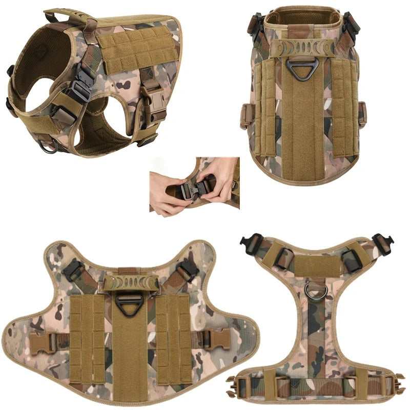 Large Dog Harness And Leash Set Pet German Shepherd Malinois Training Walking Vest Dog Harness And Collar For Medium Large Dogs
